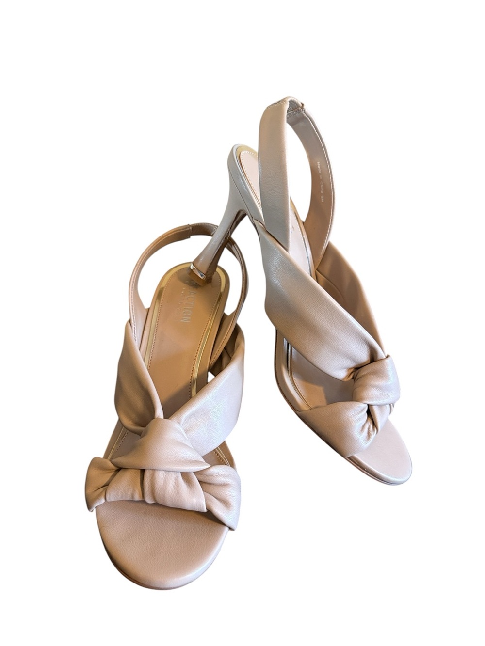 Kenneth Cole Reaction Nude Knotted Slingback Heeled Sandals Size 8